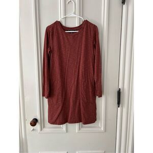 Toad & Co burnt orange long sleeve dress S